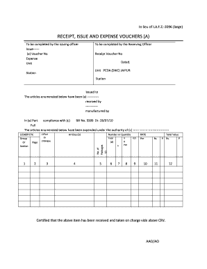 Issue Voucher Format