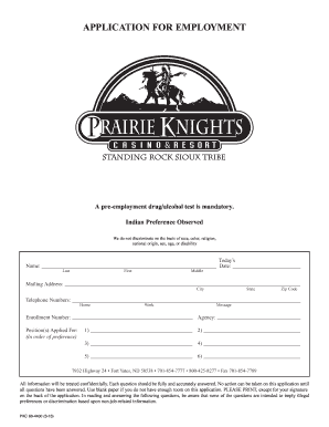 Pkc Employment  Form