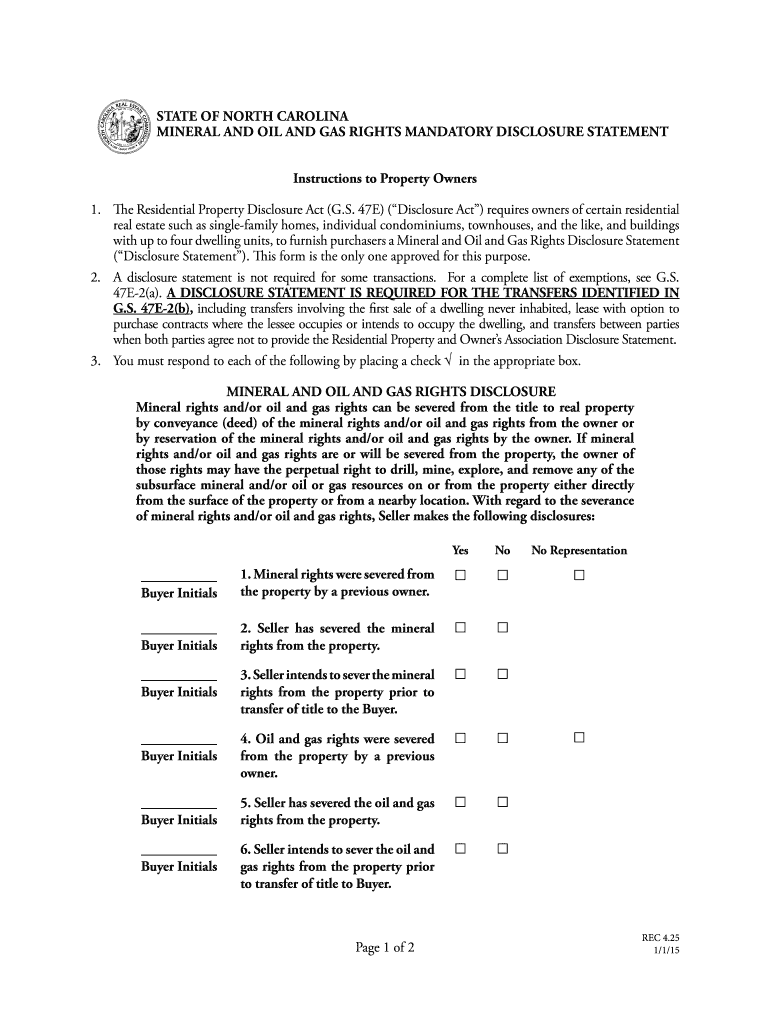 How to Fill Out Mineral Rights Disclosure  Form