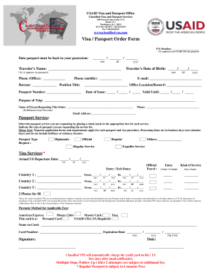 Visa Passport Order Form Bclassifiedvpscomb