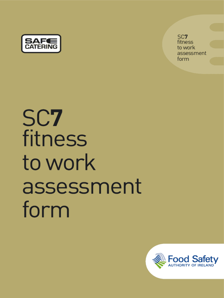  SC7 Fitness to Work Assessment Food Safety Authority of 2020-2024