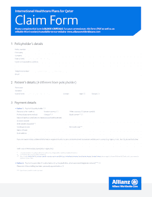  Claim Form Allianz Worldwide Care 2012