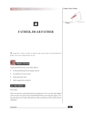 Father Dear Father Questions and Answers  Form