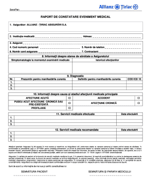 Raport Medical Model  Form