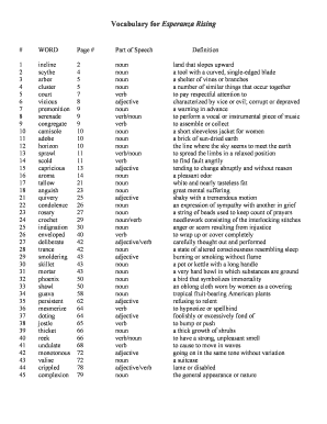 Esperanza Rising Vocabulary  Form