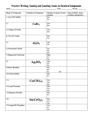 Counting Atoms Practice  Form