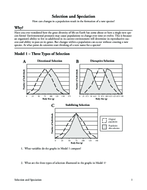 Natural Selection Worksheet  Form