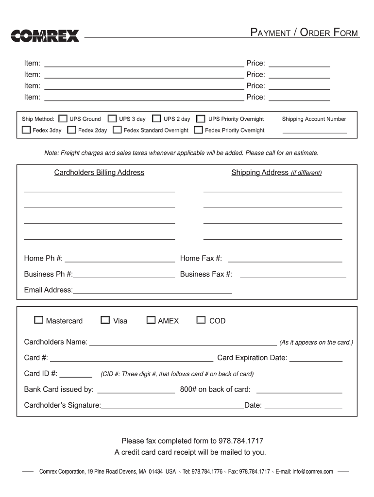 AMEX COD  Form