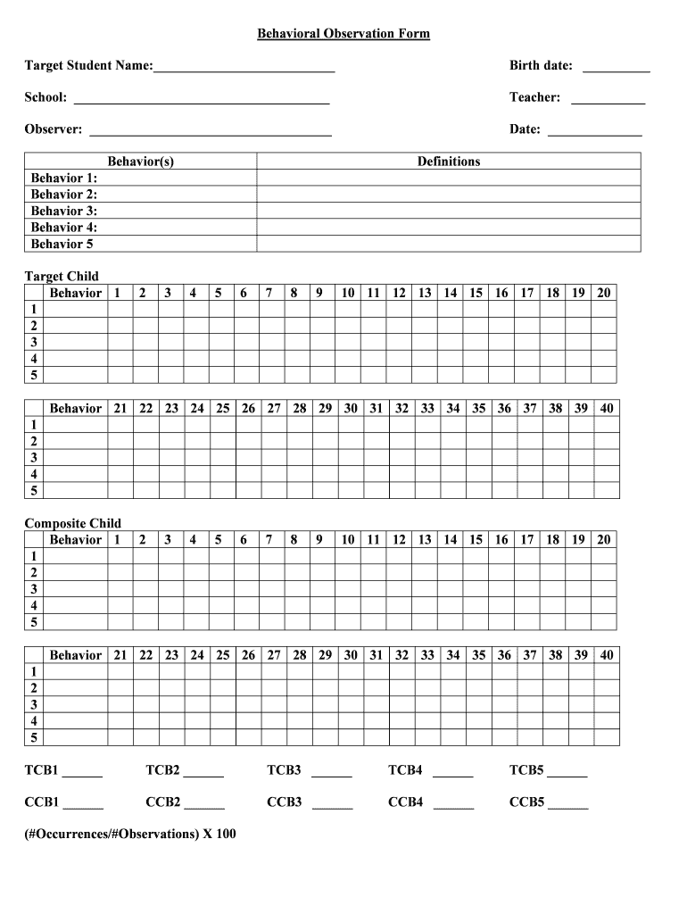 Boss Observation Form PDF