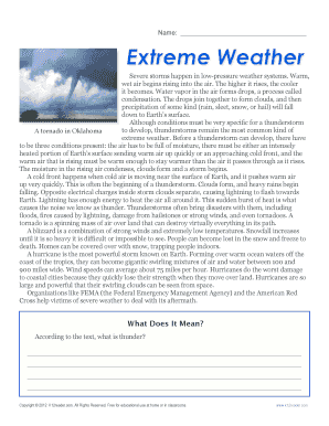 Meteorology Worksheets for 6th Graders  Form
