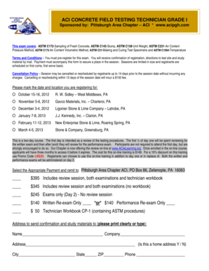 Aci Field Technician Grade 1 Book PDF  Form