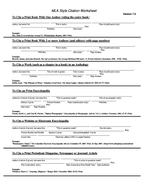 Fill in Blank Turabian Bibliography Worksheets  Form