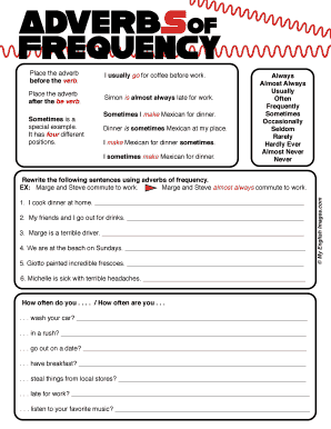 Adverbs of Frequency Worksheet Kauedusa Kau Edu  Form