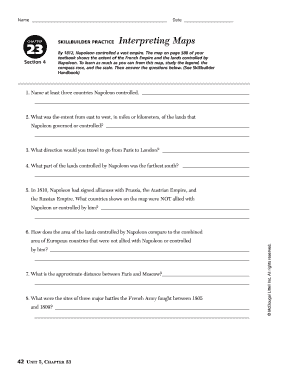 Skillbuilder Practice Interpreting Maps Answer Key  Form