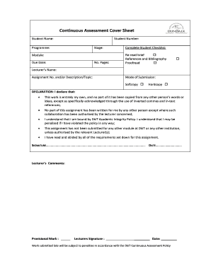 Dkit Cover Sheet  Form