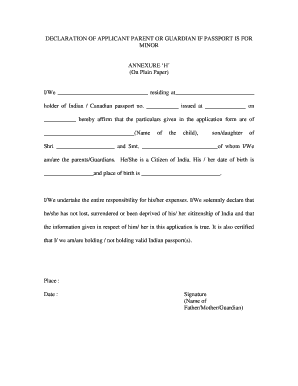 Declaration by the Applicant  Form