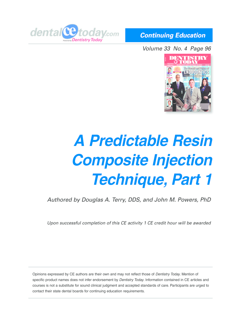 Get and Sign Composite Injection Technique 2017-2022 Form