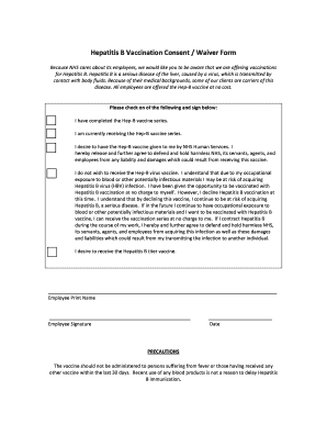 Hepatitis B Waiver Form