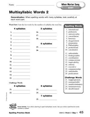 SORT Multisyllabic Words 2 Webnode  Form