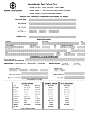 National Safety Council Ma  Form