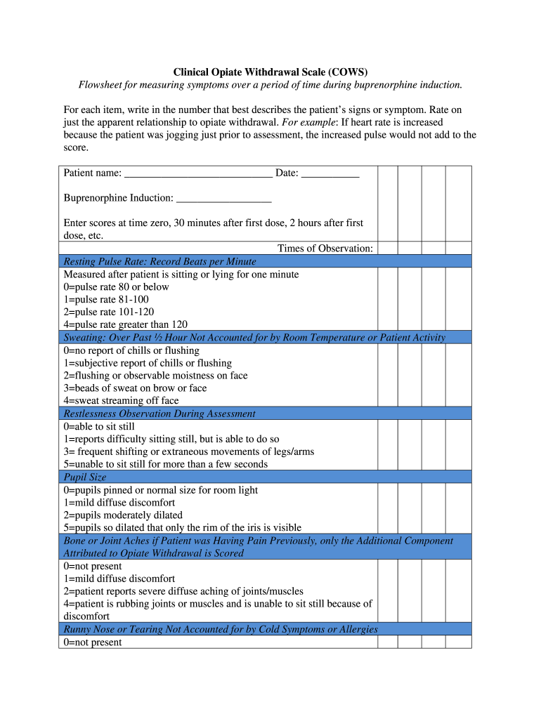 Cows Assessment  Form