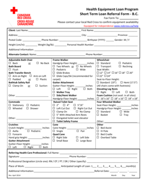 Red Cross Referral Form