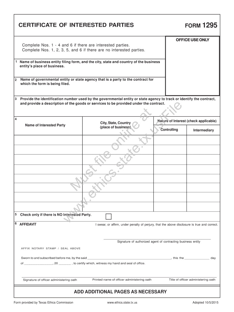 1295 Form