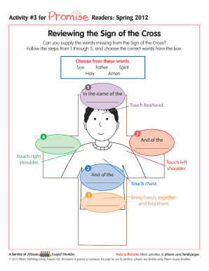 Sign of the Cross Printable  Form