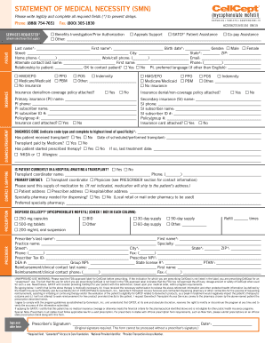  Statement of Medical Necessity Form