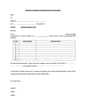  Change of Broker Form Karvy 2015