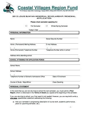Cvrf Scholarship  Form