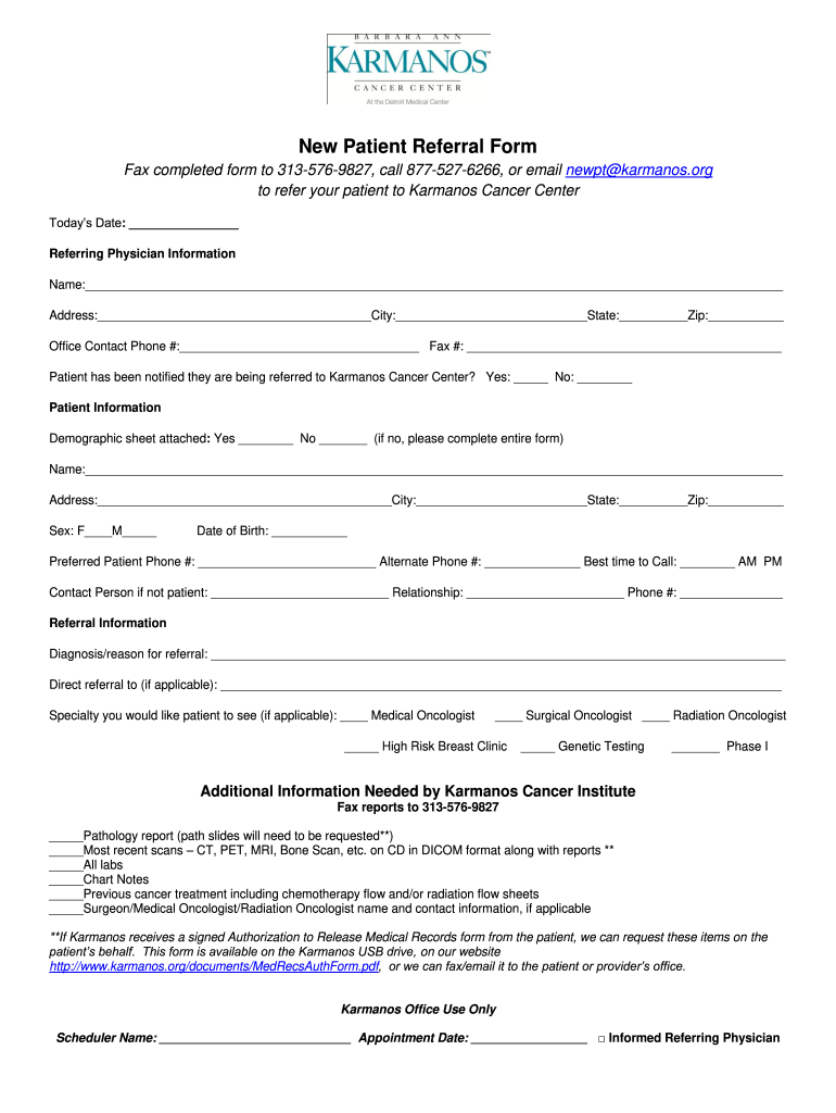 New Patient Referral Form