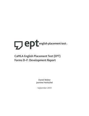 Camla English Placement Test PDF  Form