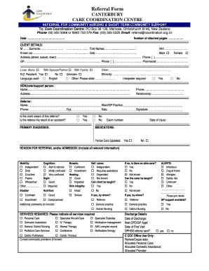 Care Coordination Centre  Form