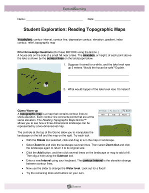 Building Topographic Maps Gizmo Answers  Form