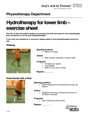 Hydrotherapy Exercises PDF  Form