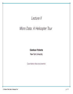 Lecture II Micro Data a Helicopter Tour New York University Econ Nyu  Form