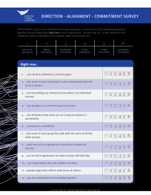 Direction Alignment Commitment Survey PDF  Form
