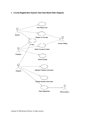 Course Registration System Use Case Diagram  Form