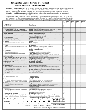 Acute Stroke Flowsheet Heartandstrokeca  Form