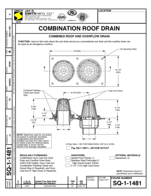 Overflow Roof Drain  Form