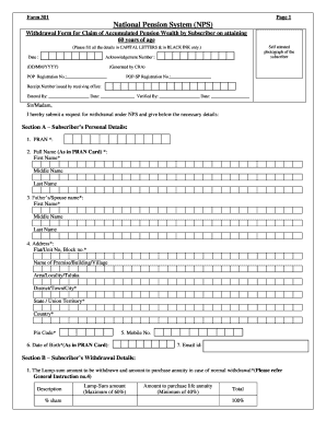 Nps 301  Form