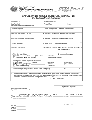 Mayor&#039;s Permit Iloilo City  Form