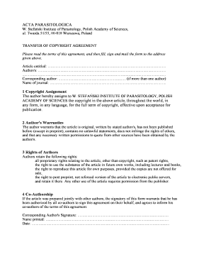 Acta Parasitologica  Form