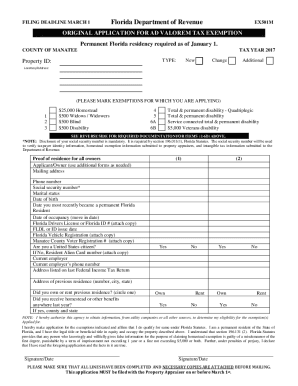 Manatee County Homestead Exemption  Form