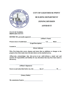 City of Lighthouse Point Building Department  Form