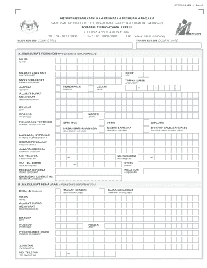 NIOSHA46P31T Rev 6 Niosh Com  Form