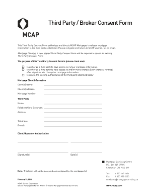 MCAP Third Party Broker Consent Form