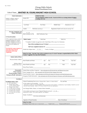  Cps School Enrollment Form 2014-2024