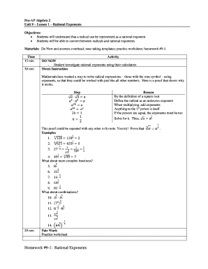Pre Ap Algebra 2 Answer Key  Form